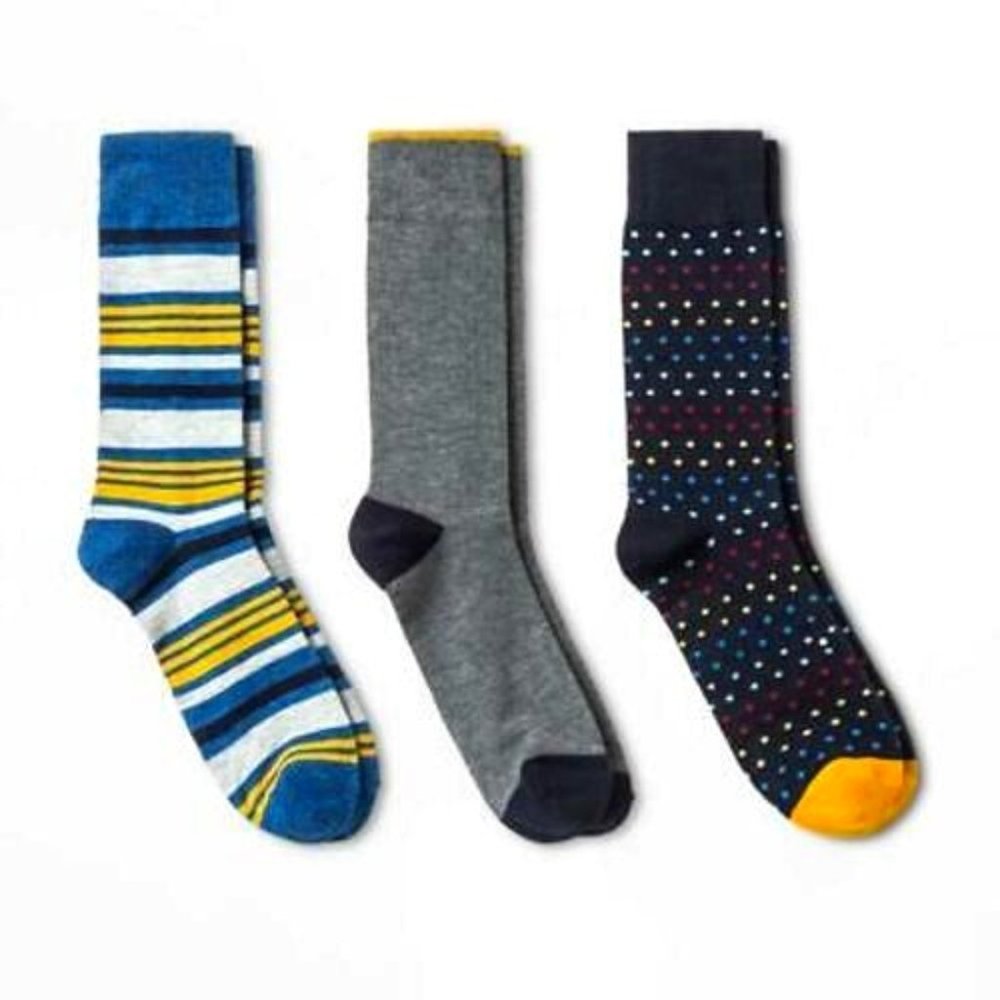 3 Pk Polka Dot Crew Socks Casual Goodfellow